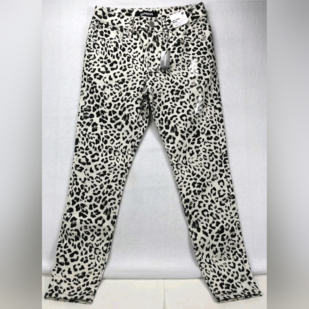 Express Leopard Print Ankle Leggings